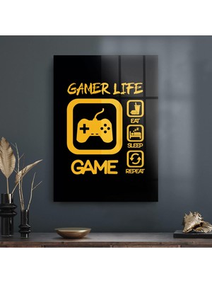 Decovetro Cam Tablo Gamer Life 30X40 cm