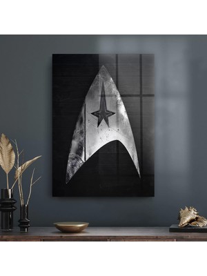 Decovetro Cam Tablo Star Trek Logo 30X40 cm