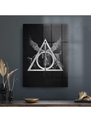 Decovetro Cam Tablo Harry Potter Ölüm Yadigarları Logo 50X70 cm