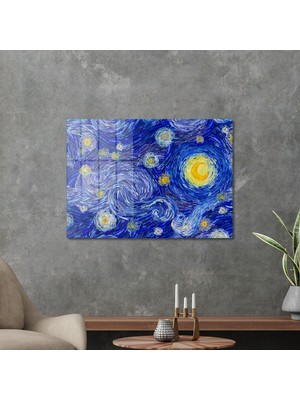 Decovetro Cam Tablo Van Gogh Yıldızlı Gece 50X70 cm