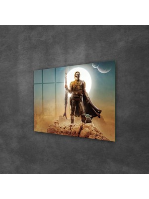 Decovetro Cam Tablo Mandalorian Grogu 50X70 cm