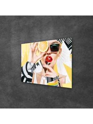 Decovetro Cam Tablo New Pop Art Woman Candy 50X70 cm