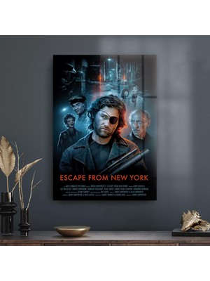 Decovetro Cam Tablo Escape From New York Film Afişi 30X40 cm