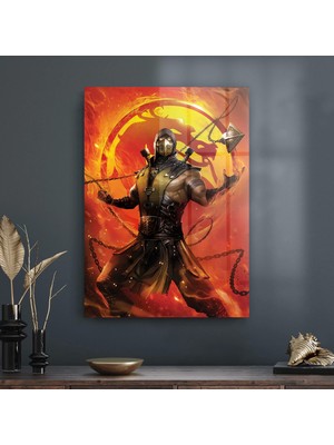 Decovetro Cam Tablo Mortal Kombat Scorpion Poster 30X40 cm