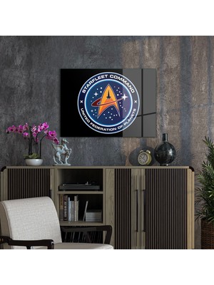 Decovetro Cam Tablo Star Trek Fleet Logo 30X40 cm