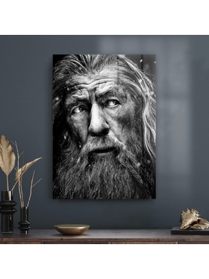 Decovetro Cam Tablo Siyah Beyaz Gandalf 70X100 cm