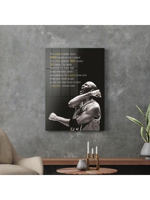 Decovetro Cam Tablo Michael Jordan Succed 70X100 cm