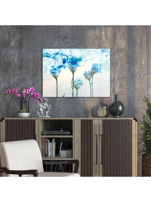 Decovetro Cam Tablo Beyaz Güller 30X40 cm