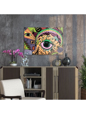 Decovetro Cam Tablo Pop Art Colour Eye 30X40 cm