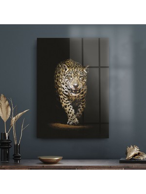 Decovetro Gölgedeki Leopar Cam Tablo 70X100 cm