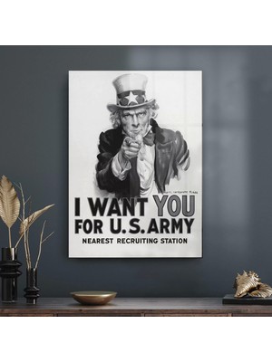 Decovetro Cam Tablo Us Army Call 70X100 cm