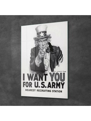 Decovetro Cam Tablo Us Army Call 70X100 cm