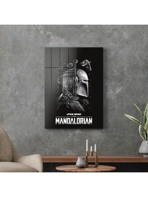 Decovetro Cam Tablo Star Wars Mandalorian 70X100 cm