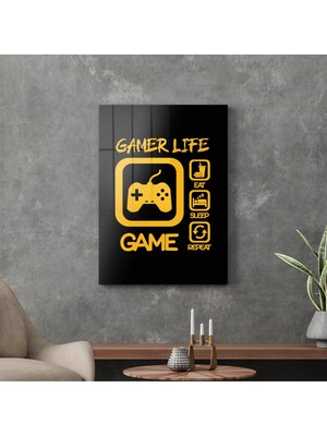 Decovetro Cam Tablo Gamer Life 70X100 cm