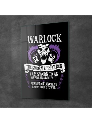 Decovetro Cam Tablo Gamer Class Warlock 70X100 cm