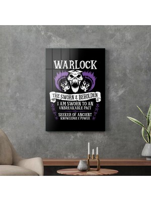 Decovetro Cam Tablo Gamer Class Warlock 70X100 cm