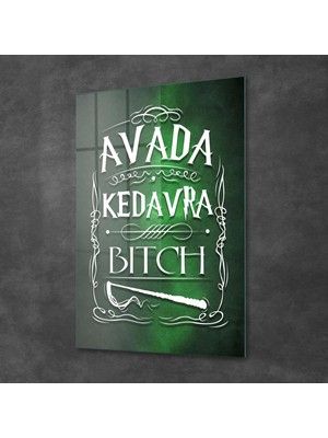 Decovetro Cam Tablo Harry Potter Avada Kedavra 70X100 cm