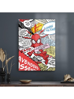 Decovetro Cam Tablo Spider-Man Comics 70X100 cm