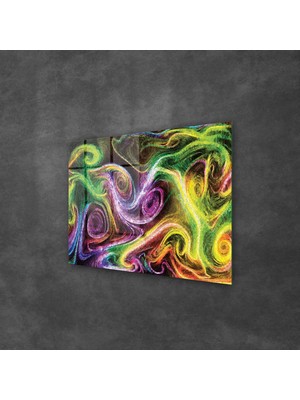 Decovetro Neon Spiral Waves Cam Tablo 70X100 cm