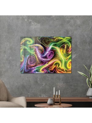 Decovetro Neon Spiral Waves Cam Tablo 70X100 cm