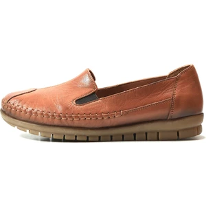 Onlo Ayakkabı 41 Hakiki Deri Taba Ortopedik Kadın Anne Ayakkabı