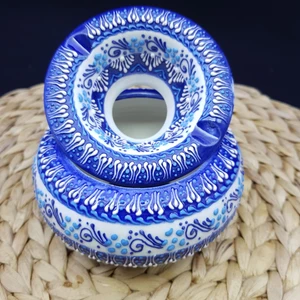 Sharp & Art Detaylı El Işlemeli Dekoratif Seramik Sigara Küllüğü - El Yapımı Seramik Küllük