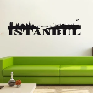 Reysa Tasarım Istanbul Duvar Sticker Siyah 21X5 cm