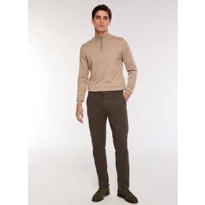 Normal Bel Dar Paça Haki Erkek Chino Pantolon F3WM-PNT902
