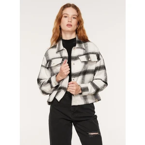 Loose Fit Gömlek Yaka Ekose Çok Renkli Kadın Gömlek A3WL-GML2