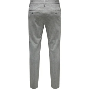 Only & Sons Yüksek Bel Dar Paça Açık Gri Erkek Pantolon 22013727_ONSMARK Pant Strıpe Gw 372