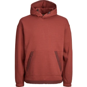 Jack & Jones Kapüşon Yaka Kırmızı Erkek Sweatshirt 12240228_JCOFILO Plaın AW23 Sweat H
