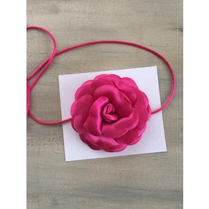 Karan Tuhafiye Gül Kolye/saten Çiçek Kolye