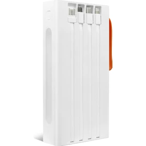 30.000 Mah Pd 22.5W Dahili Kablolu Hızlı Şarj LED Fener Gerçek 30.000 Mah QC30S Powerbank