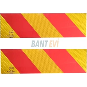 Bant Evi Tüvtürk Onaylı Kamyon Arkası Reflektör E37 Kamyon Çekici Dorse Arkası Fosforlu Ikaz Levhası