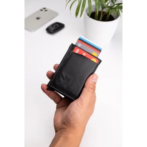 Goldenowl  Deri Mekanizmalı Kutulu Rfid Korumalı Hırsızlık Engelleyici Para & Kartlıklıklı Cüzdan
