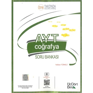 ÜçDörtBeş Yayınları AYT Coğrafya Soru Bankası