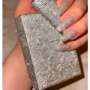 Lüks Taş Taşli Sigara Kutusu ve Çakmak (Uzun Slim)