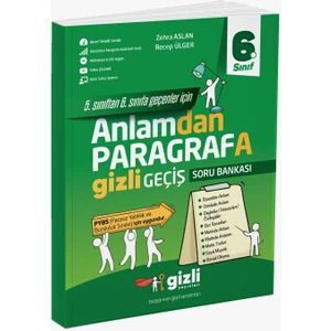 Gizli Yayınları 6. Sınıf Anlamdan Paragrafa Gizli Geçiş Soru Bankası