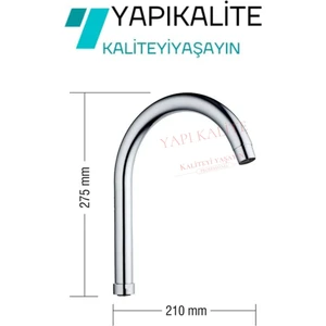 Yapı Kalite Delta Mix Mutfak Eviye Batarya Kuğu Borusu Uzun Baston 29 cm