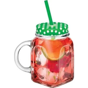Homemade Pipetli Limonata Bardağı Yeşil 450 cc 2 Adet