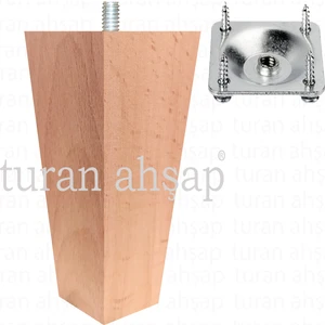 Turan Ahşap Ahşap Koltuk Ayağı - Baza Ayağı - Ünite Ayağı- Uzunluk: 8 cm Çap: 5.5 cm