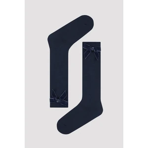 Kız Çocuk Navy Ribbon Pantolon Çorabı