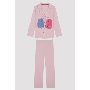 Kız Çocuk Warm Hug Pembe Pijama Takımı