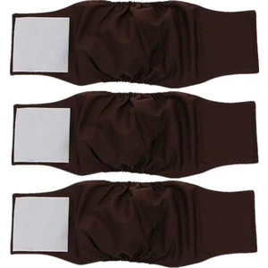 Yıkanabilir Erkek Köpek Bezi (3'lü Paket) Yeniden Kullanılabilir Dog Wee Gözleri Bağlı Köpek Bezi (M(34-44CM)) (Yurt Dışından)