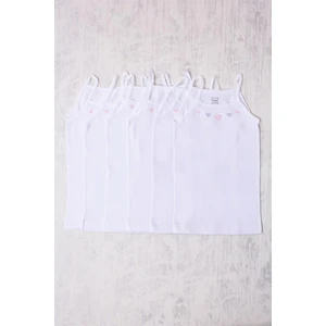 6'lı Ip Askılı Işlemeli Atlet