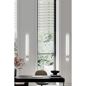 Modern Dekoratif Çubuk Led Duvar Aplik 70 Cm Beyaz Profil (Yuvarlak Rozanslı) 4000K Gün Işığı