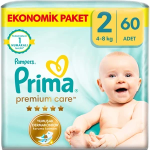 Bebek Bezi Premium Care 2 Numara 60 Adet Ekonomik Paket