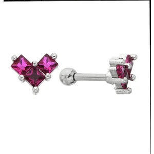 By Dilek Çetin Accessory By Dilek Çetin Acessorry Cerrahi Çelik Pembe Kalp Kıkırdak Helix Tragus Piercing