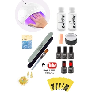 Gel Protez Tırnak Seti Kalıcı Oje ile Tam Set 30 ml Poly Jel ve Eğitim CD'si ile