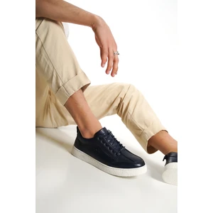 Hakiki Deri 4500-LCV Lacivert Erkek Spor Ayakkabı & Sneaker